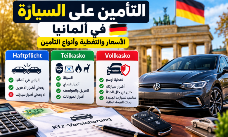 التأمين على السيارة في ألمانيا 2026: الأسعار والتغطية وأنواع Kfz-Versicherung